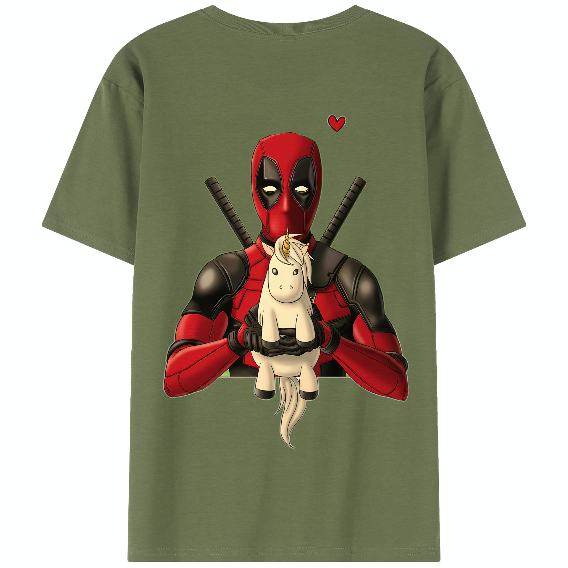 （画像用） Deadpool デッドプール 綿100％半袖Tシャツ（背面プリント）
